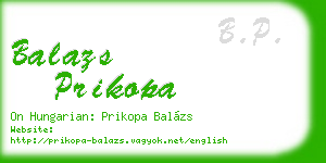 balazs prikopa business card